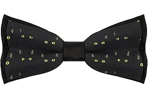 TZTTZT Cool Black Cat Print Bow Ties for Men - Adjustable Men's Bowtie, Pre-tied Bow Ties for Men Wedding Party