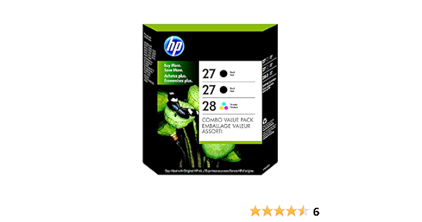 Amazon.com: HP 27/27/28 - Cartucho de tinta original (3 unidades, 280  páginas), color negro : Productos de Oficina