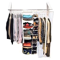 QuikCLOSET The Original Wardrobe Organizer, Collapsible Drying Rack, Mounted Clothes Holder