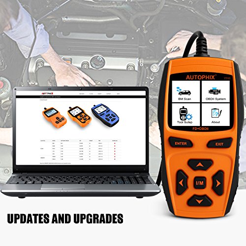 AUTOPHIX Car Code Reader OBD2 Scanner Auto OBDII Scan Tool for Vehicle Checking Engine Light Car Diagnostic Scan Tool- Orange (7710)