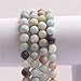 8mm Round Gemstone Frost Mixed Color Amazonite Beads Strand 15 Inch