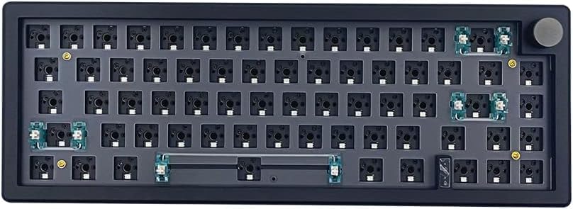BOYI GMK67-65% Hot-Swappable Mechanical Keyboard - Bluetooth 5.0/2.4G/Type-C Tri-Mode Wireless RGB With PCB Mounting Plate, EVA Sound Insulation Mat, Customizable (Black+Knob)
