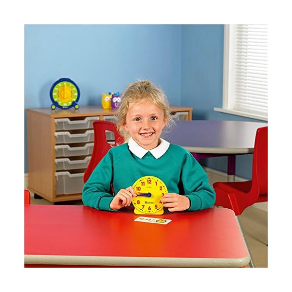 Learning-Resources-LER2095-Big-Time-Student-Teaching-Demonstration-Clock-12-Hour-Ages-5-12Hr-Multicoloured Learning Resources LER2095 Big Time Student, Teaching & Demonstration Clock, 12 Hour, Ages 5 12Hr, Multicoloured