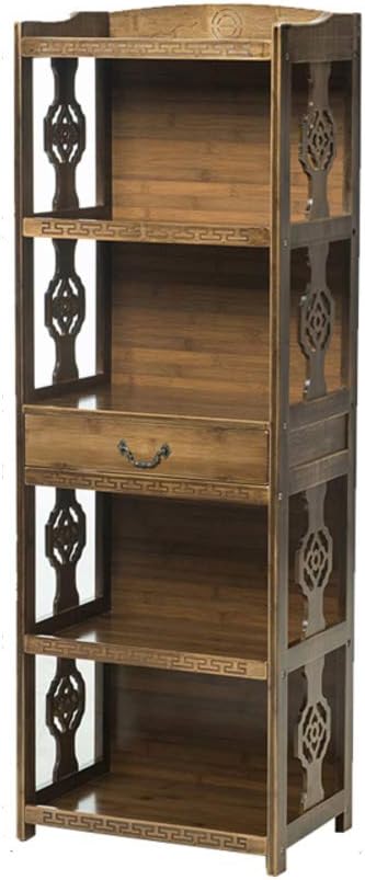 Amazon Com Kele Vintage Bamboo Book Shelves With Drawers Storage