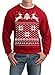 Skip N' Whistle Adult Ugly Christmas Sweater Reindeer In Snow Pullover Sweatshirt
