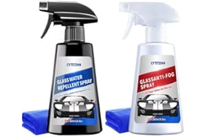 CYTITZHN Windshield Anti-Fog & Rain Repellent Spray - Dual-Action Defogger and Waterproof Treatment for Car Windows, Auto Glass, Motorcycle Helmets & Eyewear, 2-Pack Long-Lasting Formulak