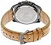 Seiko Chronograph Black Dial Black PVD Tan Leather Mens Watch SNDD69