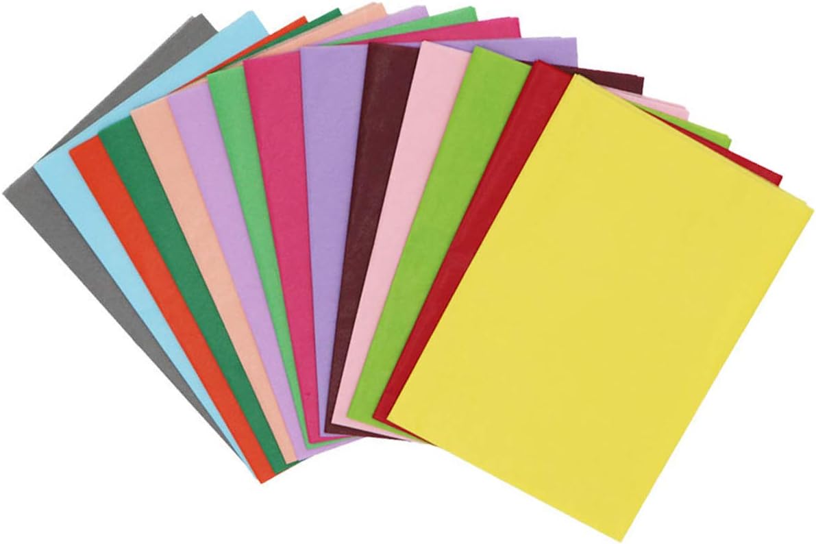 150 Sheet Premium Gift Tissue Paper, 15 Solid Colors 20” x 26” Gift Wrapping Paper, Rainbow Mixed Color Paper Art Crafts DIY Paper Flowers