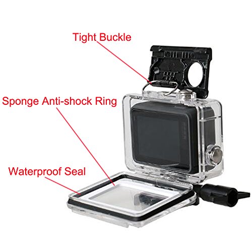 Housing Case, Walway Waterproof Protective Diving Housing Cover Shell Mount for GoPro Hero6 Hero5 Action Camera, with Bracket & Quick Release, 45m Underwater