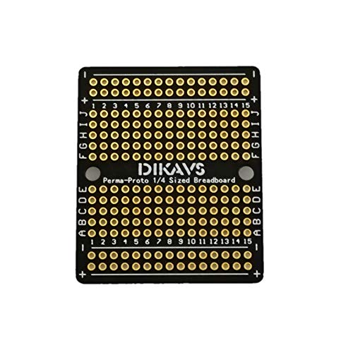 DIKAVS Perma-Proto Quarter-Sized Breadboard PCB Double-Sized Welding Breadboard PCB Universal Printed Circuit Board for Arduino (Pack of 4)