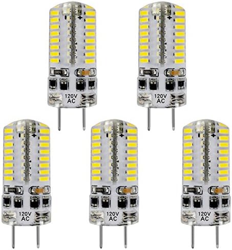 LEDERA Dimmable G8 LED Bulb, 6000K Daylight White, 3W(30W Halogen Equivalent), 5-Pack