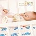 One Premium, Soft & Cozy Muslin Cotton Fitted Baby Crib Sheet. Cute Blue Prints For Boys, Infants, Toddlers Christmas, Baby Shower Gifts. Premium Machine Washable & Dryer Friendly Sheets.