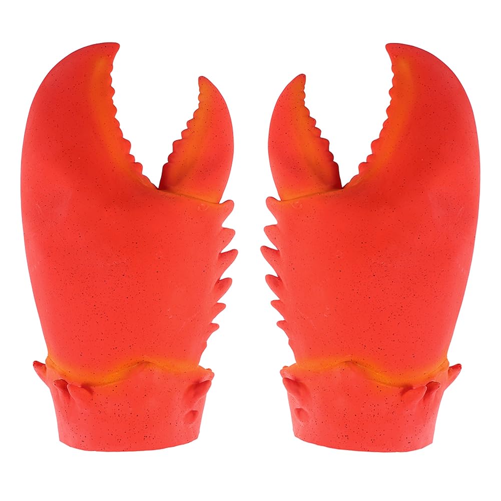 XINCHIA Funny Crab Claws Gloves Novelty Fancy Dress Lobster Gloves Animal Claw Paw Handwear Halloween Cosplay Party Costume Dress Up Props Hand Mittens Carnival Red Pincers Hand Decor