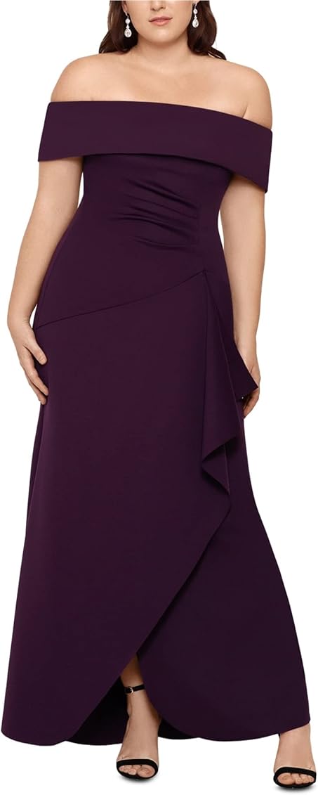 Scuba Off-The-Shoulder Dress 
