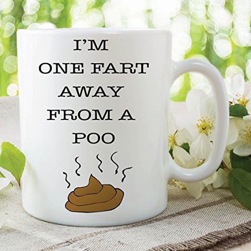 Funny Novelty Mug One Fart Away From A Poo Joke Work Office Cup Gift WSDMUG447