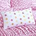 Mizone Lia Cozy Comforter Set - Polka Dots with Ruffle Design, All Season Down Alternative Cozy Bedding with Matching Shams, Decorative Pillow, Pink Twin/Twin XL Piece