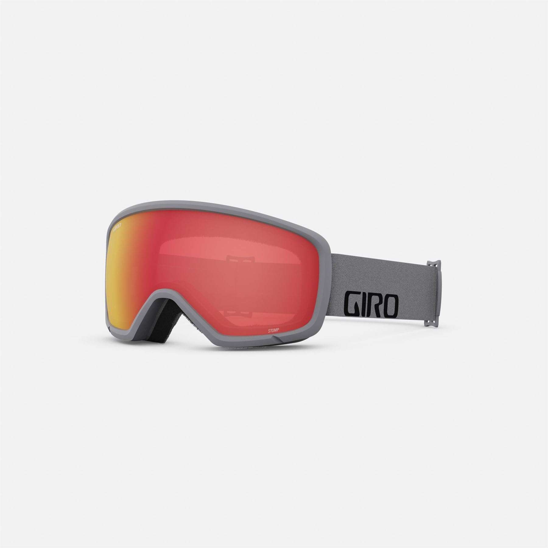 Giro Stomp Youth Snow Goggles - Grey Wordmark - Amber/Scarlet Lens - One Size