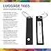 Shacke Luggage Tags with Long Bendable Rubber Design w/Steel Loops - Set of 2