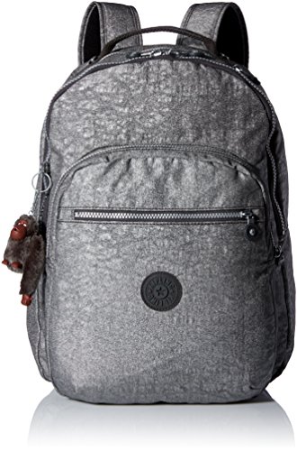 Kipling Seoul GM Multipurpose Backpack, Silver Glimmer, One Size