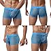Men's Underwear Sexy Mesh Breathable Boxer Briefs Low Rise Cool Boxers Pack Set