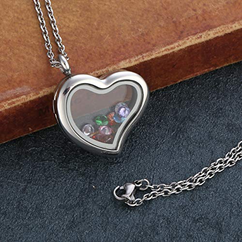 Jovivi Photo Locket Necklace Heart Picture Pendant at Keith Herrera blog