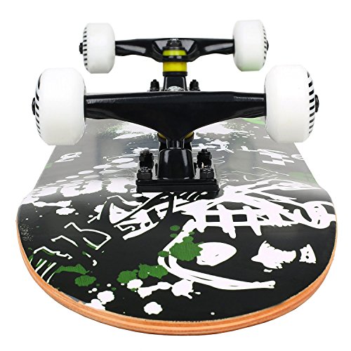 VOKUL 31" X 8" Complete Standard Skateboard Cruiser with 7 Layer Maple Wood Skateboard Deck for Kids Youths Adults (Poison) - Thumbnail 3