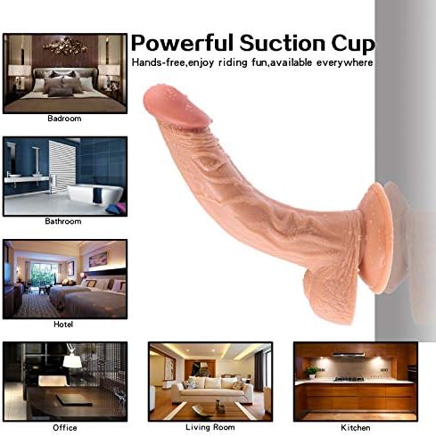 YHTQGDK 7 Inch Realistic Lifelike Massage Tools for Women Toy with Suction Cup YHTQGDK