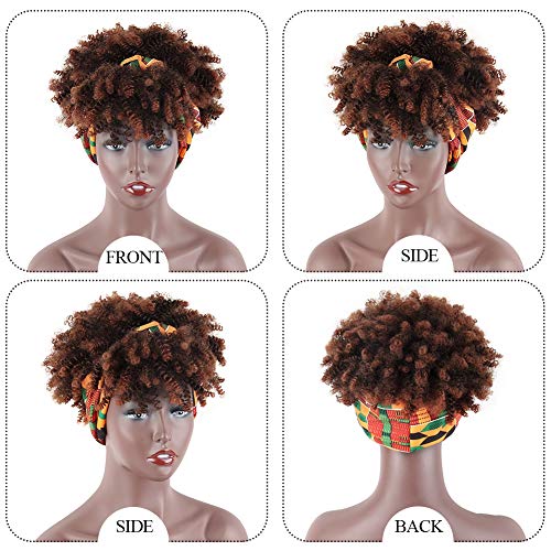 Aisaide-Short-Curly-Wigs-Afro-Kinky-Curly-Wigs-For-Black-Women-Brown-Curly-Headband-Wig-with-Bangs-Synthetic-Curly-Hair-Wigs-with-Head-Wrap-2-in-1-for-Women-Heat-Resistant-Curly-Full-Wig-With-Wig-Cap