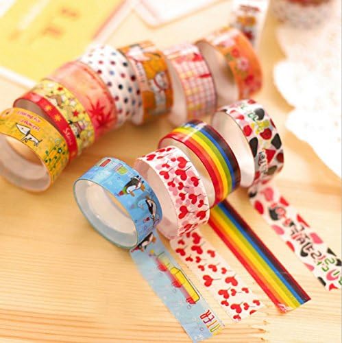 1 pack 10pcs Handmade DIY color Masking Tape Craft super cute cartoon tape / transparent plastic / cartoon version