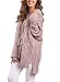 Sidefeel Women Casual V Neck Loose Fit Knit Sweater Pullover Top Medium Pink