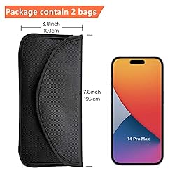 ONEVER 2 Pack Faraday Bags for Car Keys and Cell