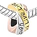 Creationtop Charms Trinity Ring Live Love Laugh Silver Plated Charm Bead (4.8-5mm)