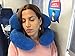 J & U Travel Pillow- For Airplane, Bus, Train & Car- Neck Support Cervical Pillow For Traveling, Sleeping & Office - Best Solution For Relief From Neck Pain Soft & Comfy-Blue