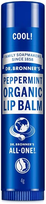 Dr. Bronner's Peppermint Lip Balm 4g Organic Oils No Synthetic Ingredients view 1