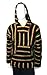Unisex Jerga/ Baja/ Mexican Blanket Woven Hoodie Hooded Poncho Jacket (Small, Rasta-red-yellow-green)