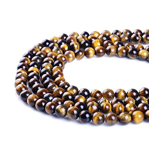 Ruilong AAAA Natural Tiger Eyes Gemstone Beads for Jewelry Making (8MM)