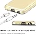 iPhone 6S Plus Case,Wollony Slim Fit Hybrid Dual Layer Armor Protective Back Cover iPhone 6 Plus Wallet Card Slide Case Anti-Scratch Shockproof ID Credit Card Slot Holder for iPhone 6 6S Plus - Gold