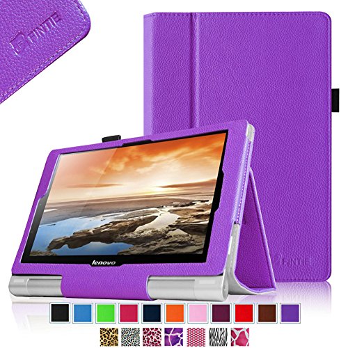 Fintie Lenovo Yoga 10 / Yoga 10 HD+ Folio Case - Premium PU Leather Cover With Stylus Holder (For Yoga Tablet 10.1-Inch / Yoga Tablet 10.1-Inch HD+) - Violet