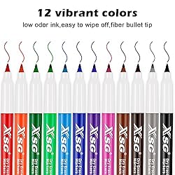 XSG Dry Erase Markers Ultra Fine Tip，0.7mm Ultra