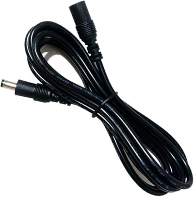 AsanWise 2m DC Extension Cable 5.5mm x 2.5mm Male to Female Power Cord Black