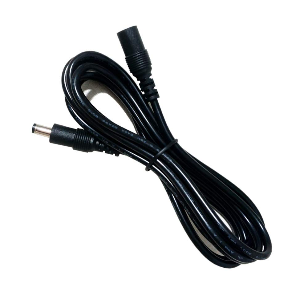 AsanWise 1m/3.3ft DC Plug Extension Cable, 2.5mm x 5.5mm DC Power Male to Female Extension Cord, for Power Adapter, 12V CCTV Wireless IP Camera, Black
