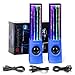SoundSOUL Bluetooth Water Dancing Speakers Light Show Water Fountain Speakers LED Speakers (Dual 3W Speakers, 4 Colored LED Lights, Built-in Rechargeable 1800mAh Battery, Bluetooth 4.0) - Blue