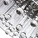 LightInTheBox Modern Silver Crystal Pendant Light in Cylinder Shade Drum Style Home Ceiling Light Fixture Flush Mount Pendant Light Chandeliers Lighting for Bedroom Living Room Dining Room Guest Room