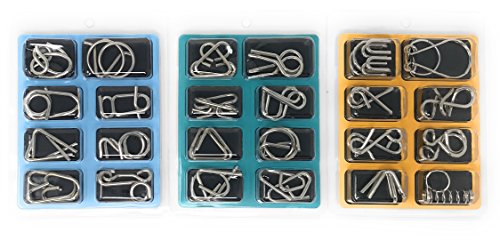 24 Bulk Metal Brain Teaser Bar Puzzles