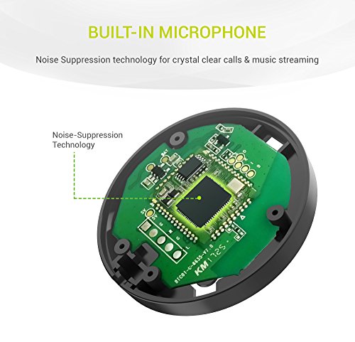 Kinivo BTC480 Bluetooth Hands-Free Car Kit for Cars with Aux Input Jack (3.5 mm) -with Magnetic Mount, Dual Port USB Charger and Multi-Point Connectivity