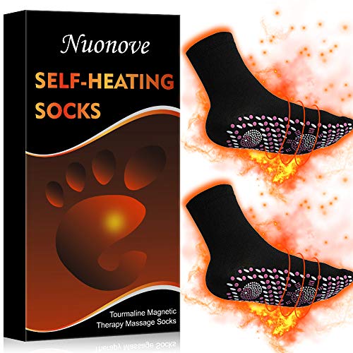 Magnetic Socks, Self Heating Socks, Magnetic Therapy Socks, Magnetic Compression Socks, Magnetic Tourmaline Socks Comfortable Breathable Massage Anti-Freezing Warm Foot Socks Outdoor, Black - Thumbnail 7