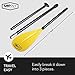 Alloy SUP Paddle - 3 Piece Adjustable Stand Up Paddle Board Paddles - Floating Paddleboard Paddle with Aluminum Shaft & Nylon Blade - Explorer Paddleboarding Series
