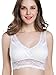 Intimate Portal Women Beaute Cotton Lace Wire Free Leisure Bralette White 36D 38B 38C