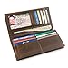 Mens Long Wallet with Checkbook Holder - RFID Blocking Leather Checkbook Wallet