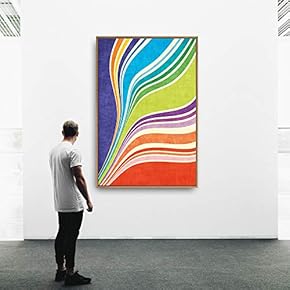 Framed Canvas Wall Art Color Block Canvas Prints Home Artwork Decoration for Living Room,Bedroom - 16x24 inches